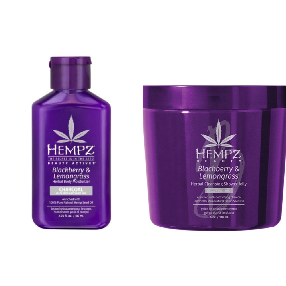 Hempz Blackberry & Lemongrass Body Moisturizer and Shower Jelly Set